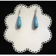 Boucles d'oreille en perles semi précieuses "turquoise"