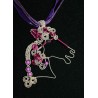 Collier en wire wrapping et perles "cheval"