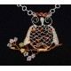 Collier en wire wrapping «hibou»