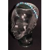 Serre tête en wire wrapping et perles bleues