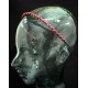Serre tête en wire wrapping et perles rouges