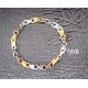 Bracelet chaine maille en anneaux de 4 couleurs pour homme ou femme